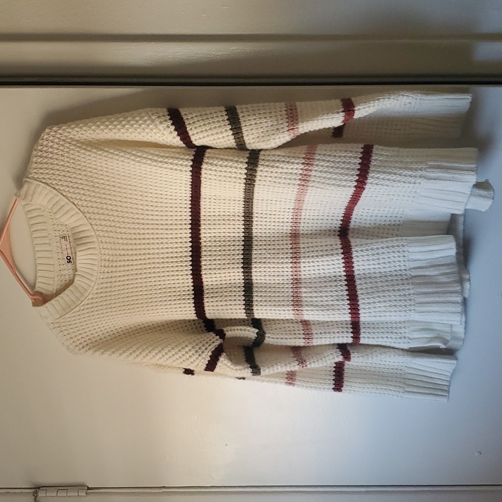 SO Striped Knit Crewneck Sweater XL